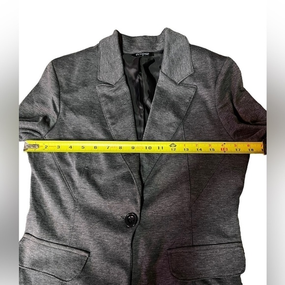 Eclipse Button Front 3/4 Sleeve Blazer Medium - Picture 11 of 12